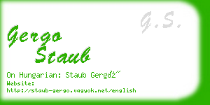 gergo staub business card